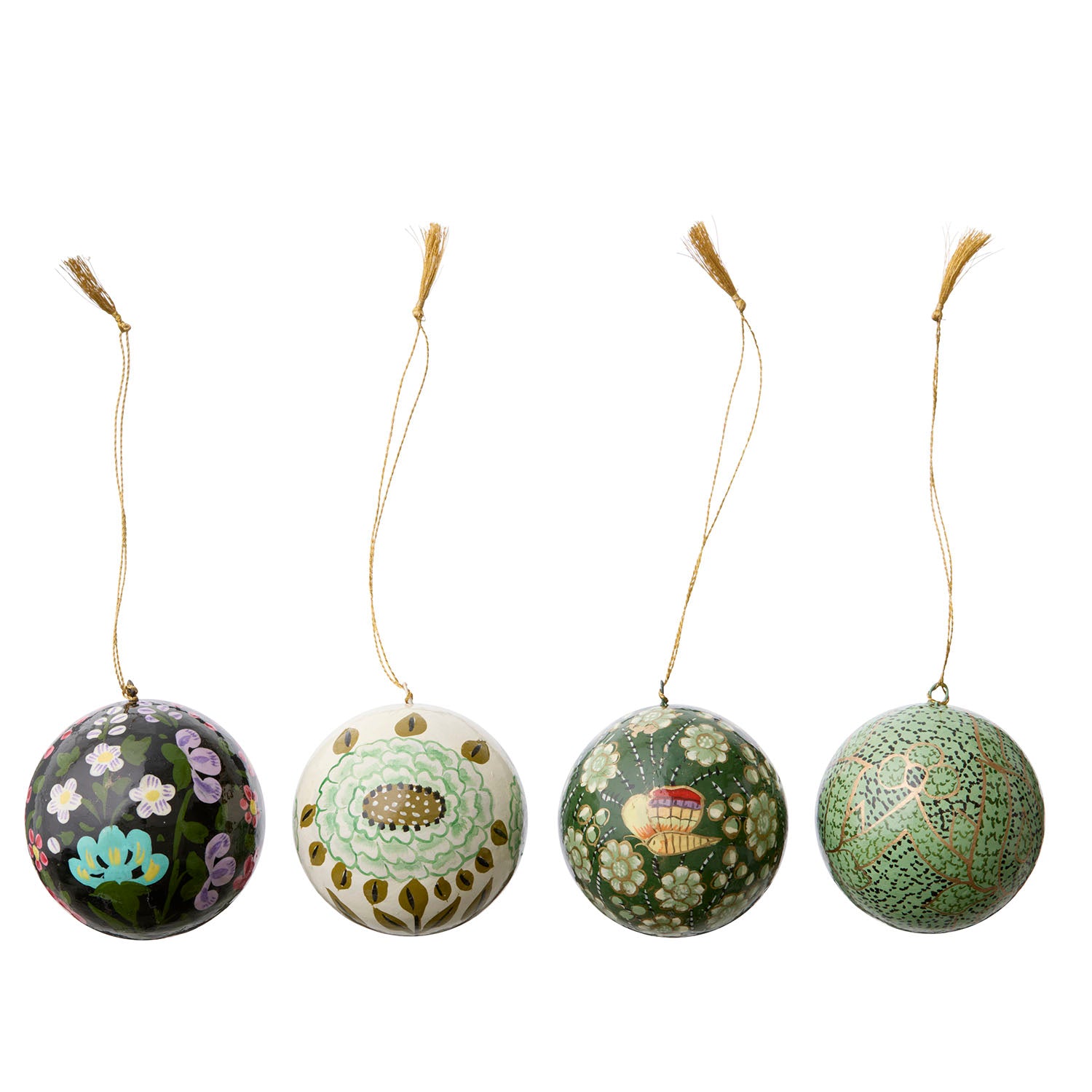 Gaya Pappmaché-Kugel Ivy | 4-teiliges Set