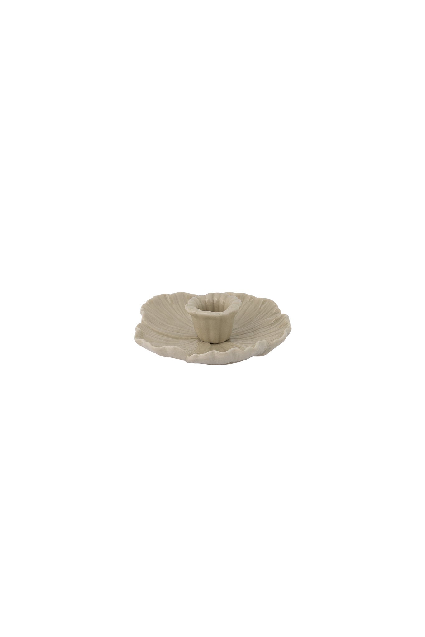 Kerzenschale "Botanik" - beige