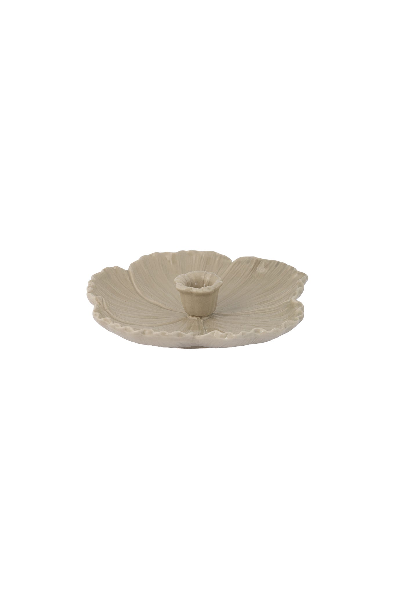 Kerzenschale "Botanik" - beige