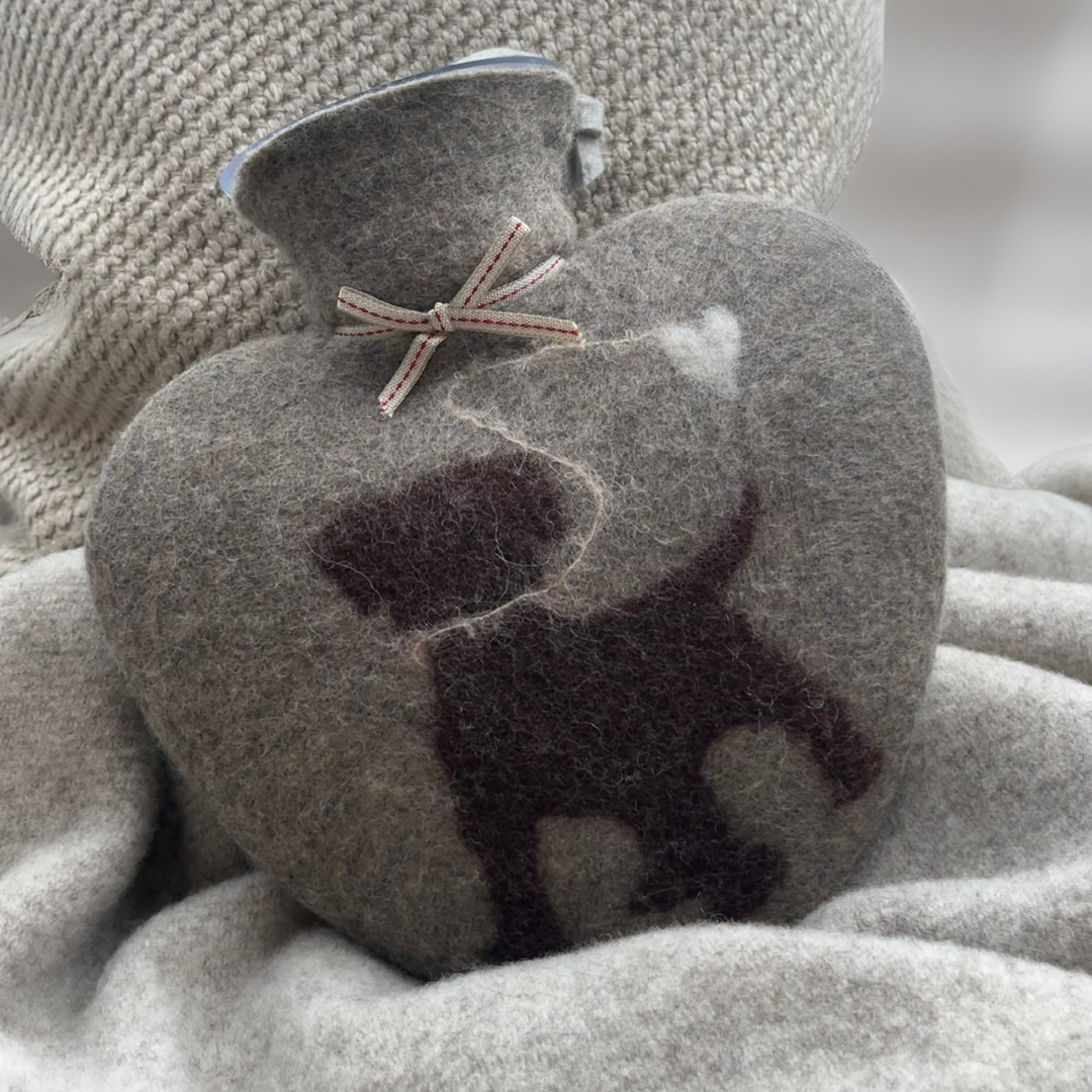 Herz-Wärmflasche Hund