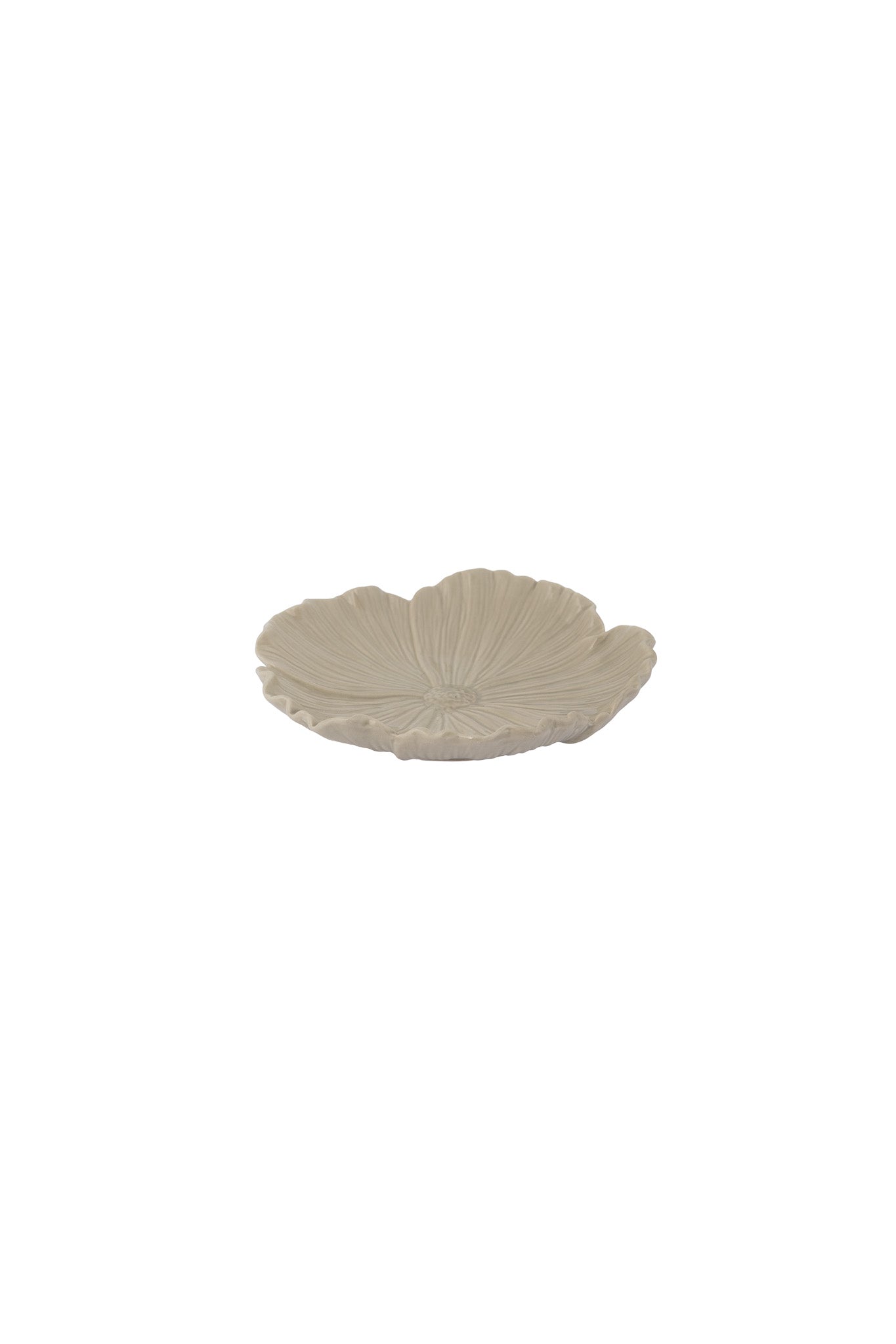 Teller "Blomster" - beige