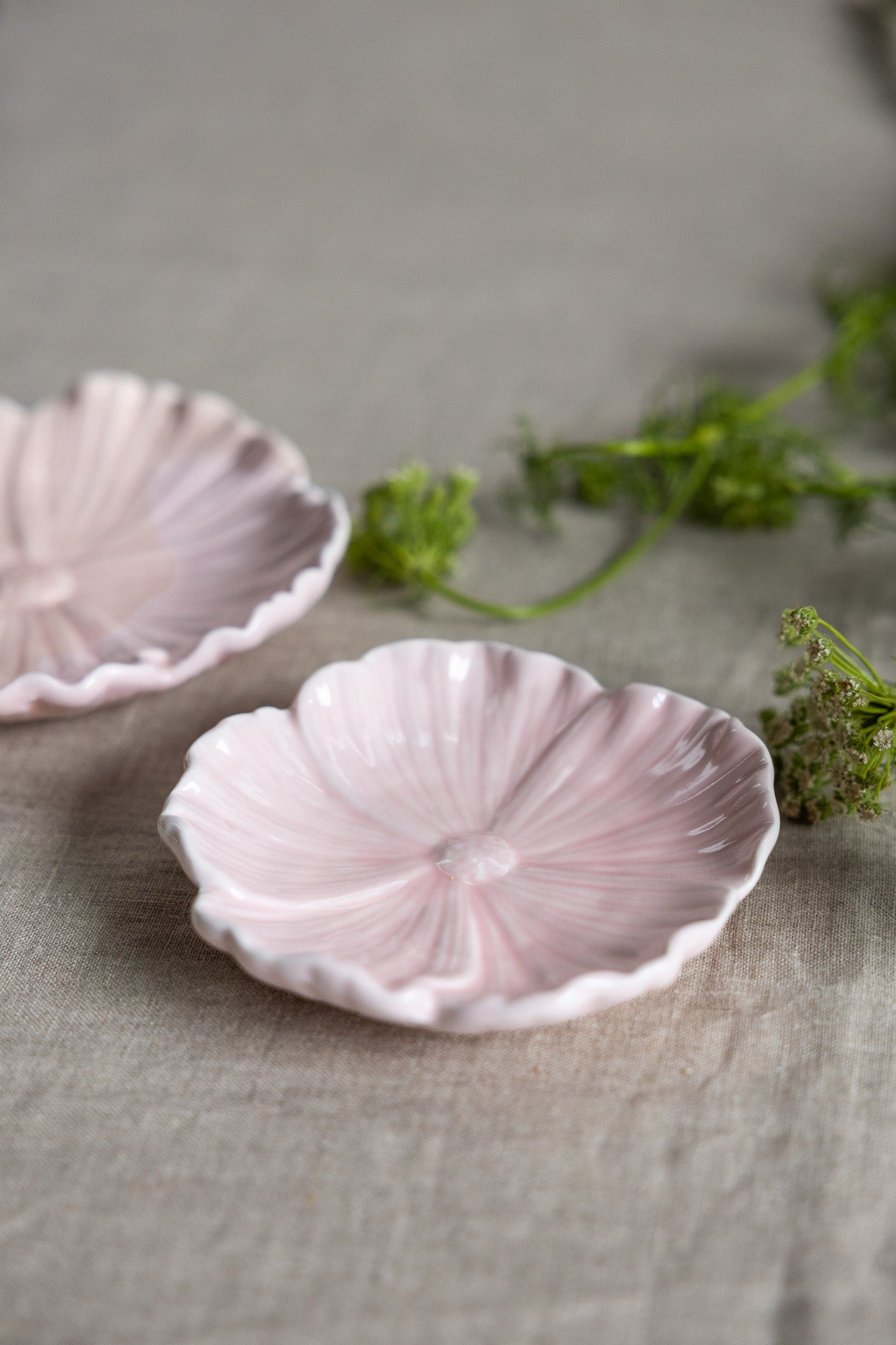 Teller "Blomster" - pink