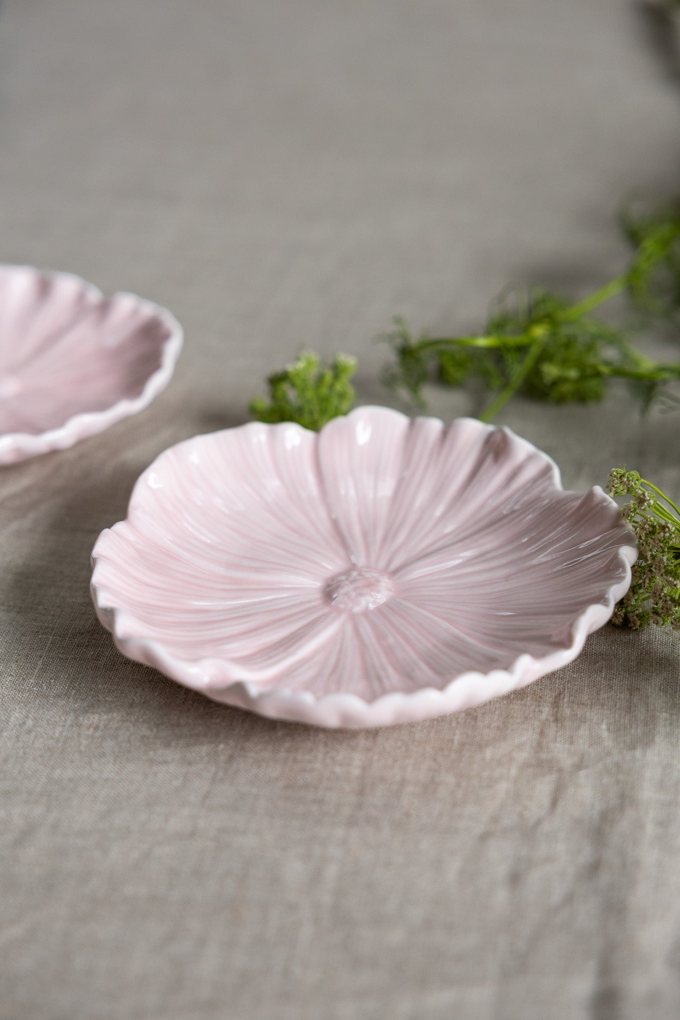 Teller "Blomster" - pink