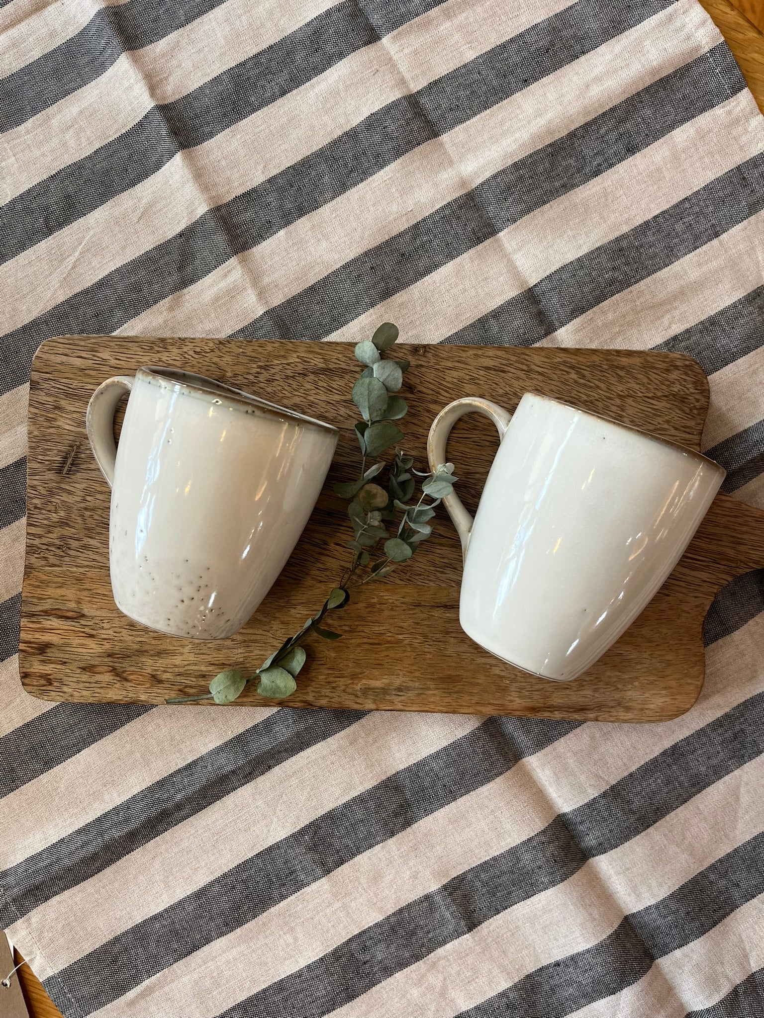 Becher mit Henkel Nordic Sand, 2-teilig